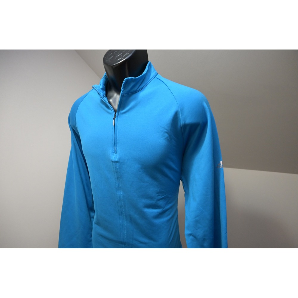 Adidas Quarter Zip Golf Jacket Pullover Mens Medium Blue Long Sleeve Excellent
